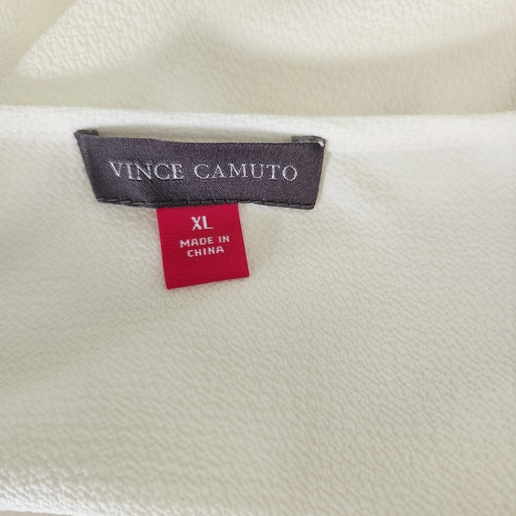 NWT Vince Camuto Ivory Blouse with Lace-Up Details, Sz XL - Picture 7 of 11